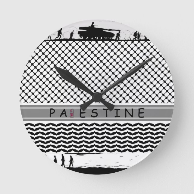 Reloj de pared de acrílico PALESTINA (Anverso)
