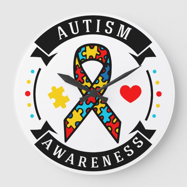 Reloj de pared de acrílico para autismo (Anverso)