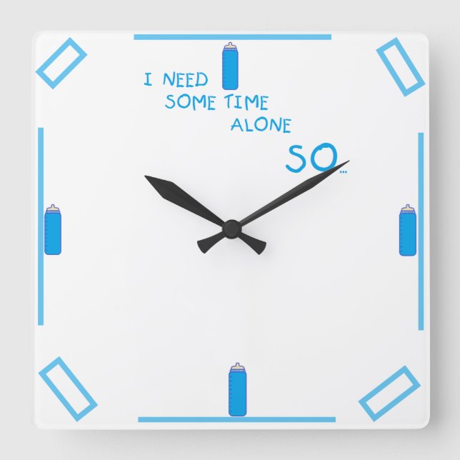 Reloj de pared de acrílico para habitación de bebé (Anverso)
