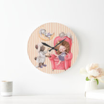 Reloj de pared de acrílico para nursery de princes