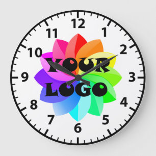 Reloj de pared de acrílico para oficina de su logo
