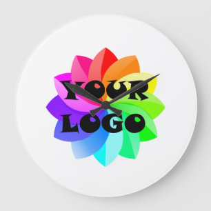 Reloj de pared de acrílico para oficina de su logo
