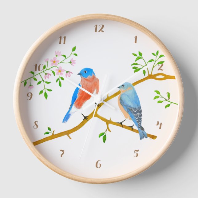 Reloj de pared de acrílico redondo con dígitos de  (Anverso)