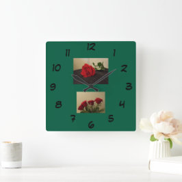 Reloj de pared de acrílico Rosas Rojas