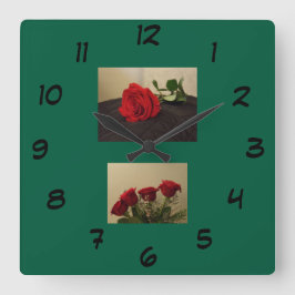 Reloj de pared de acrílico Rosas Rojas