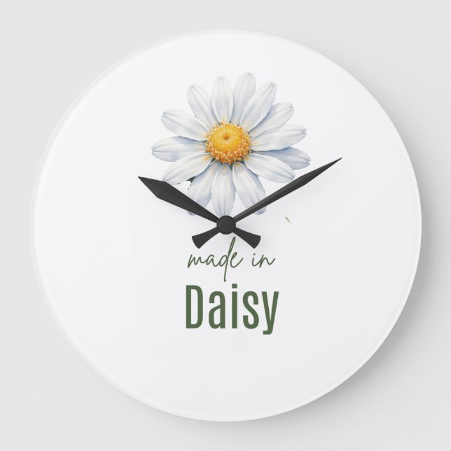 Reloj de pared de acuarela de flor de nacimiento d (Anverso)