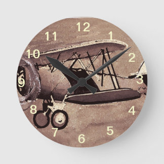 Reloj de pared de aeronaves de época