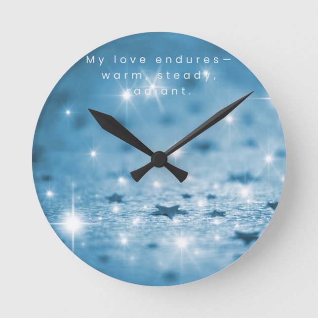 Reloj de Pared de Afirmación Angelical – Mi Amor P (Anverso)