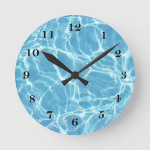 Reloj de pared de agua de la piscina