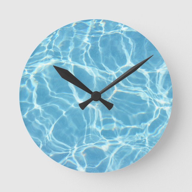Reloj de pared de agua de la piscina (Anverso)