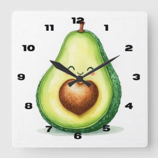 Reloj de pared de aguacate