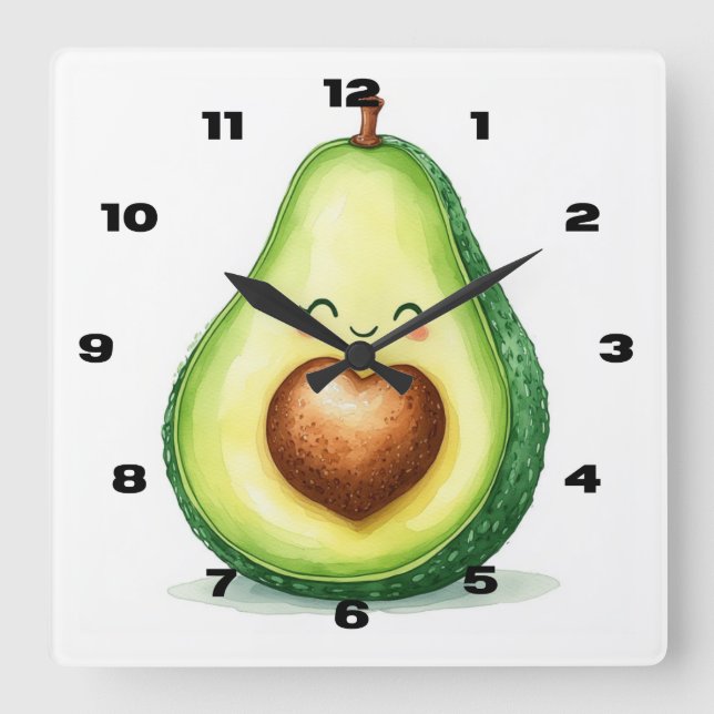 Reloj de pared de aguacate (Anverso)