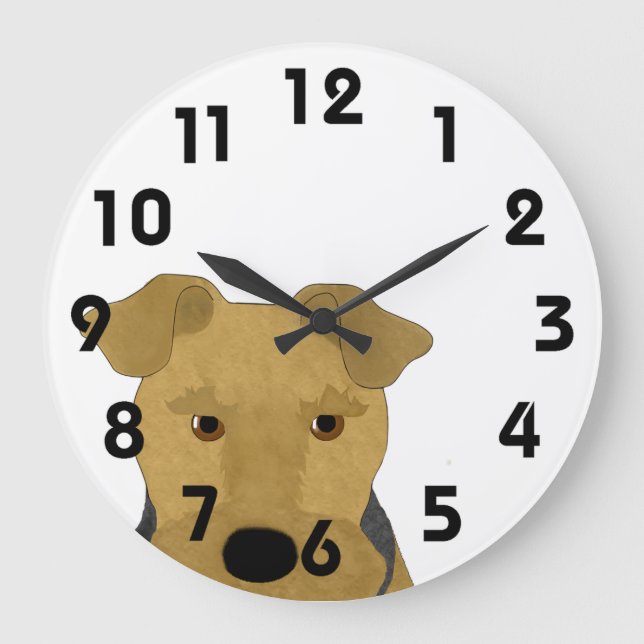 Reloj de pared de Airedale (Anverso)