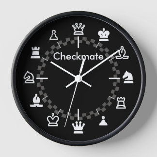Reloj de pared de ajedrez de jaque mate - tablero