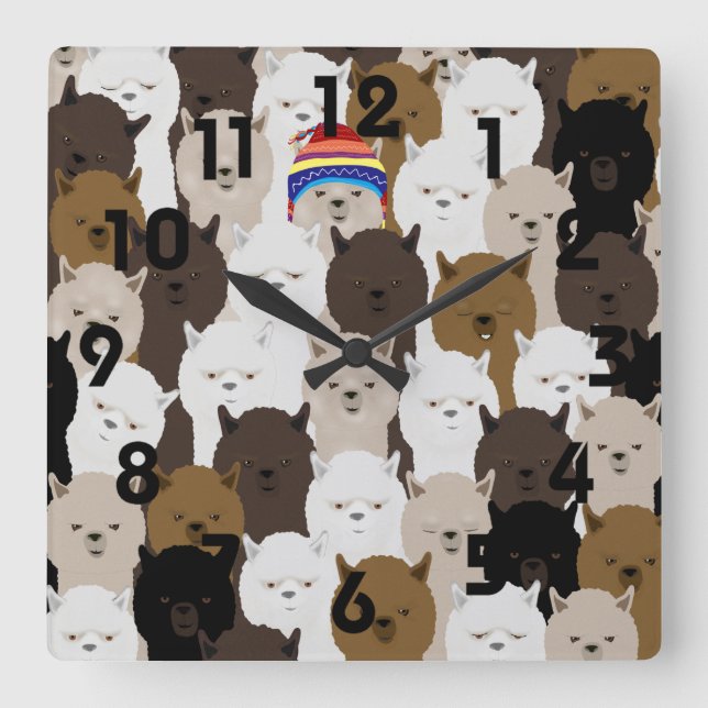 Reloj de pared de Alpacas (Anverso)