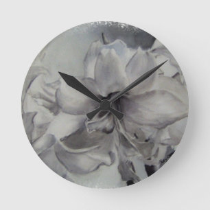 RELOJ DE PARED DE AMARYLLIS NEGRO Y BLANCO