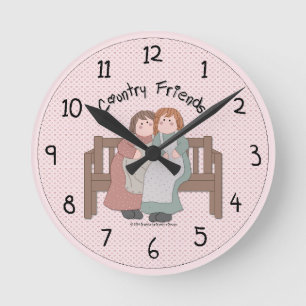 Reloj de pared de amigos del campo