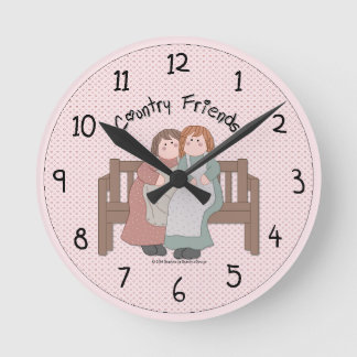Reloj de pared de amigos del campo