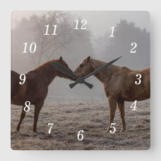 Reloj de pared de amor de caballo (Anverso)