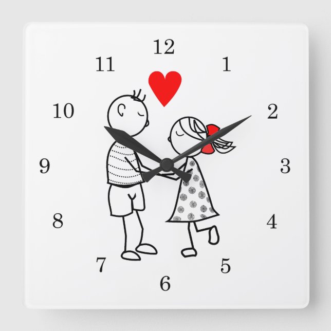 Reloj de pared de amor de pareja (Anverso)