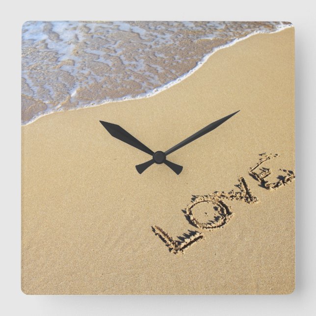 Reloj de pared de amor de playa (Anverso)
