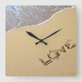 Reloj de pared de amor de playa