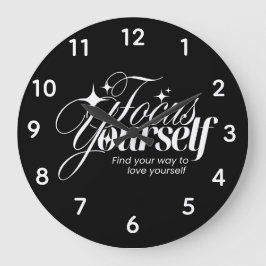 Reloj de pared de amor propio motivacional