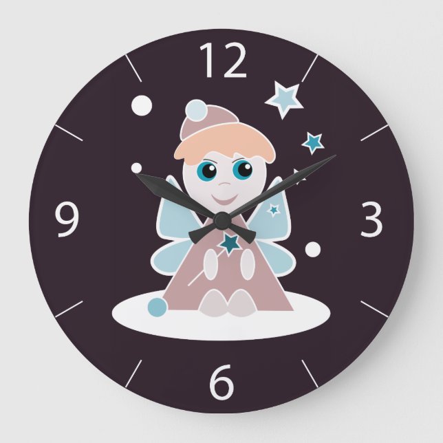 Reloj de pared de ángel de Navidad (Anverso)