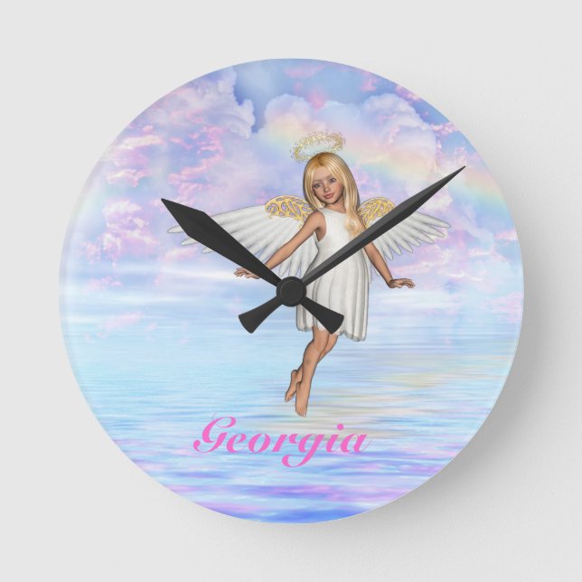 Reloj de pared de Angel Sky personalizado (Anverso)