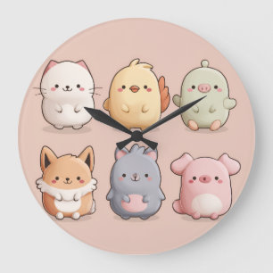 Reloj de pared de animal lindo – Animal de dibujos