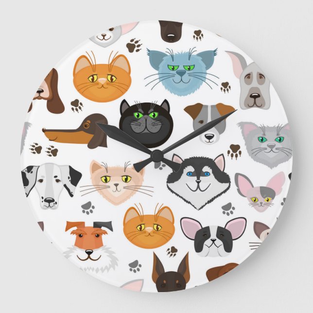 Reloj de pared de animales (Anverso)