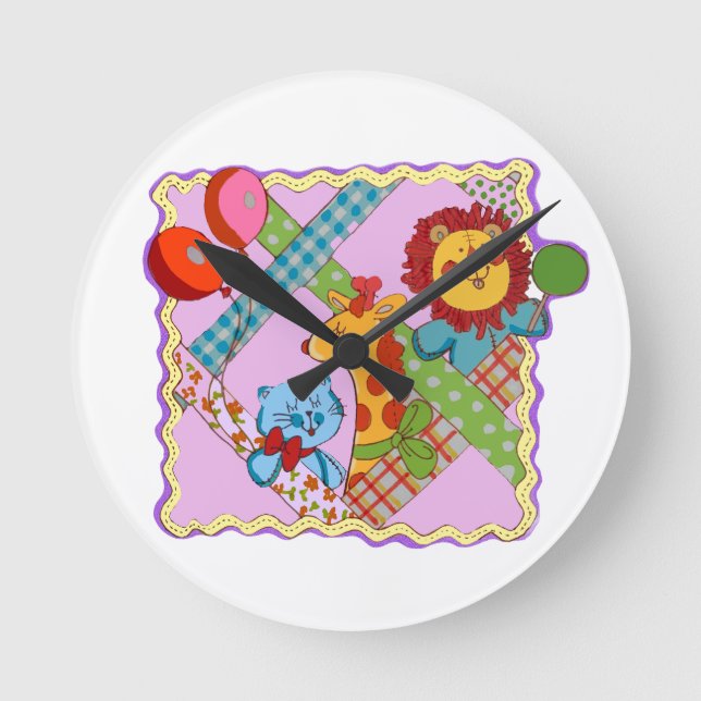 Reloj de pared de animales de safari vintage (Anverso)