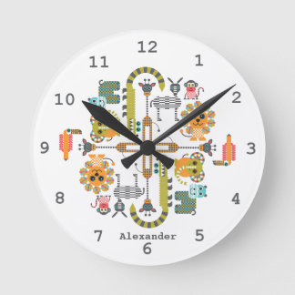 Reloj de pared de animales salvajes de jungla mode