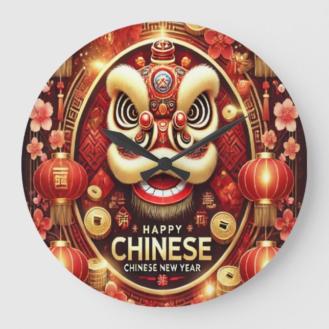 Reloj de pared de Año Nuevo chino (Anverso)