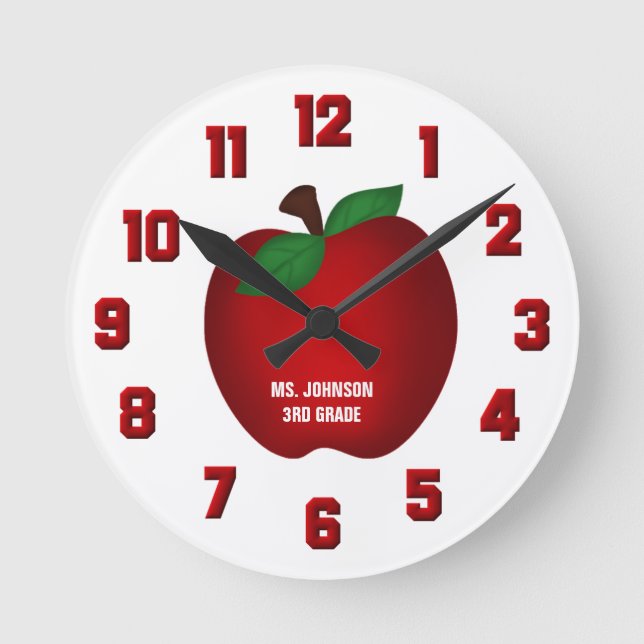Reloj de pared de Apple personalizado (Anverso)