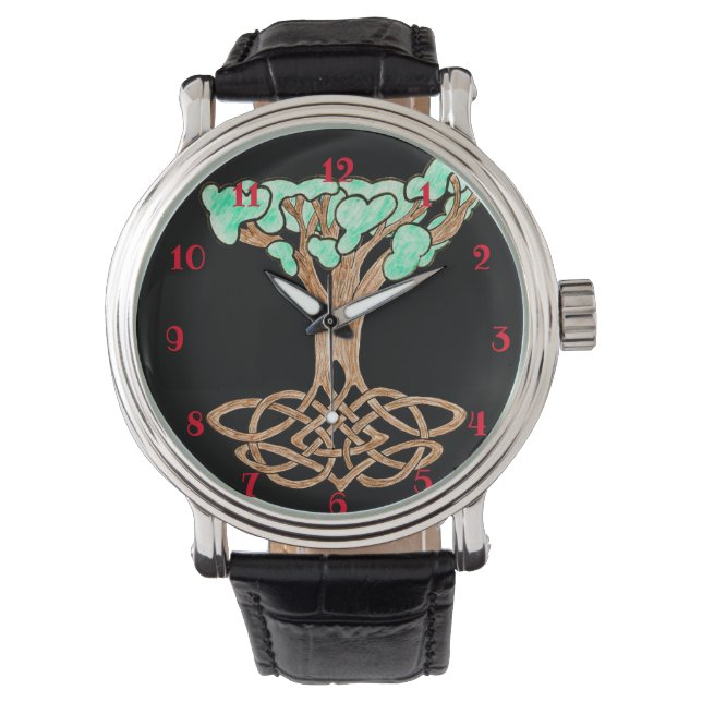 Reloj de pared de árbol celta (Anverso)