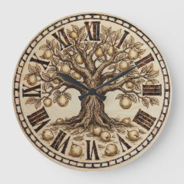 Reloj de pared de árbol de membrillo – Decoración