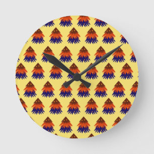 Reloj de pared de árbol de Navidad multicolor