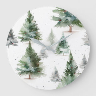 Reloj de pared de árbol de pino escandinavo