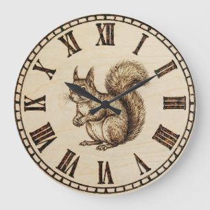 Reloj de pared de ardilla