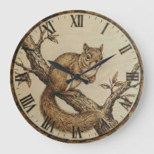 Reloj de pared de ardilla - Encanto acogedor del b