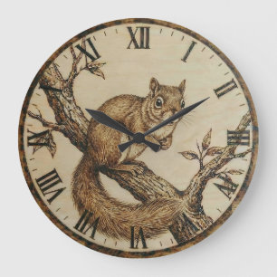 Reloj de pared de ardilla - Encanto acogedor del b