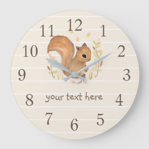 Reloj de pared de ardilla personalizado