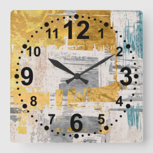 Reloj de pared de arte abstracto moderno