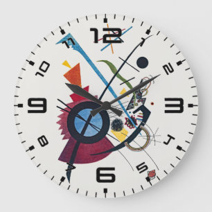 Reloj de pared de arte Bauhaus azul de Kandinsky