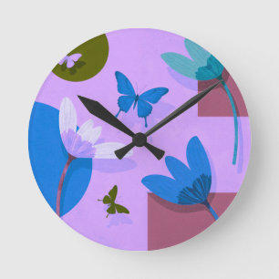 Reloj de pared de arte colorido