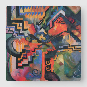 Reloj de pared de arte "Composición de colores"