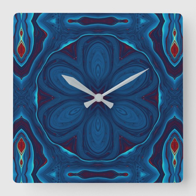 Reloj de pared de arte de cristal con manchas (Anverso)