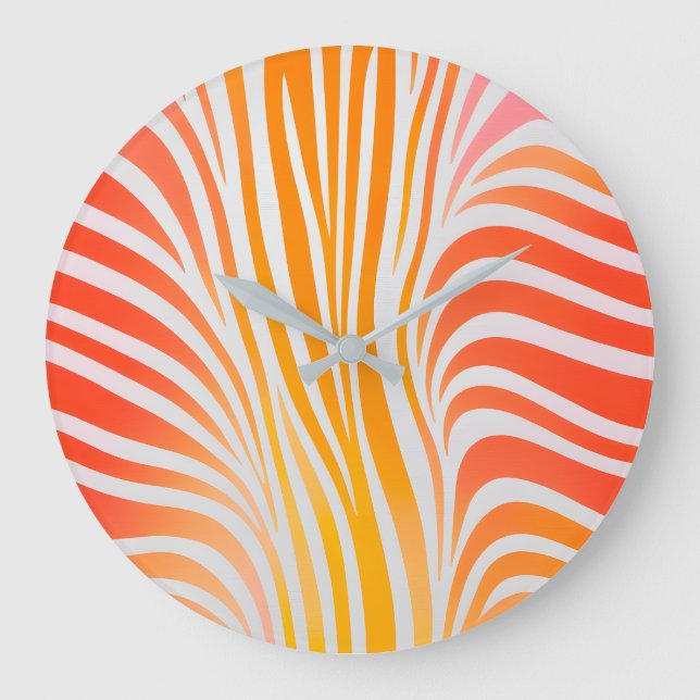 Reloj de pared de arte de impresión de animales co (Anverso)