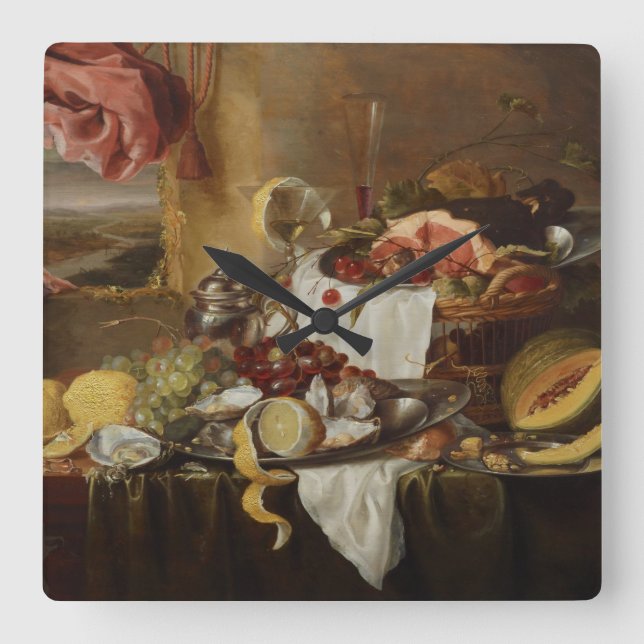 Reloj de pared de arte de la vida muerta (Anverso)